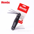 Ronix Hand Tool Set Hex Screw Folding Hex Key Set 8pcs RH-2020
FOLDING HEX KEY SET (8 pcs) – RH-2020